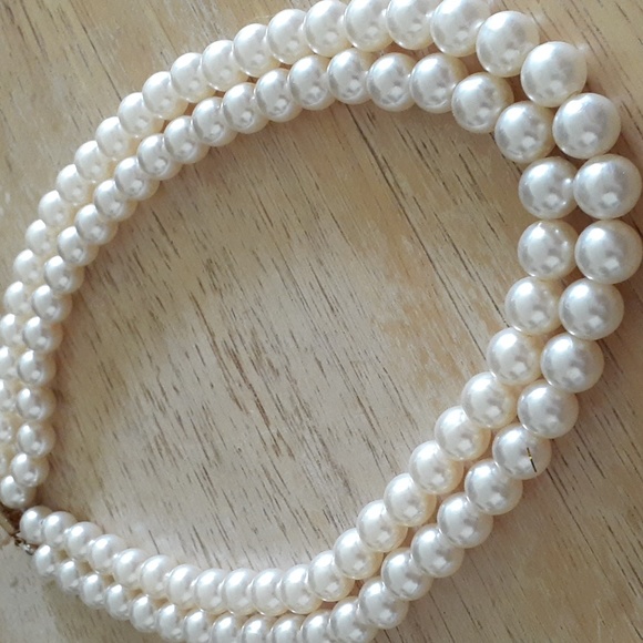 Classy Vintage Double Strand Pearl Necklace S132 - Picture 13 of 13